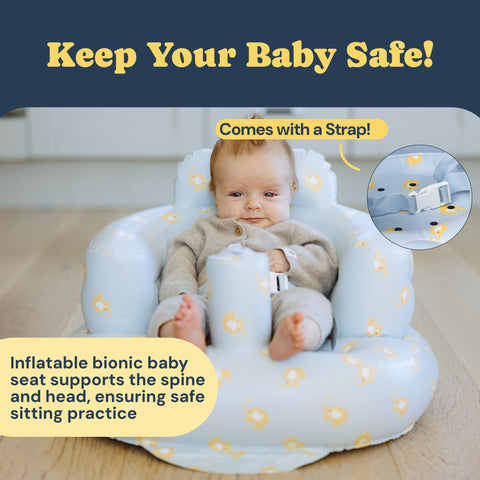 Portable Inflatable Baby Seat with Built-In Pump Todale