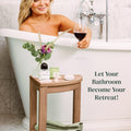 Water-Proof Plastic Corner Shower Stool for Shaving Legs - GoNorth