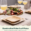 Square, Biodegradable Palm Leaf Party Plates (Bulk) Chic Leaf