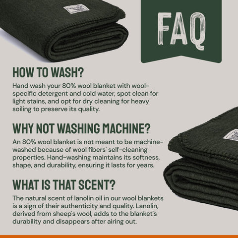 Woolly Mammoth Explorer: Warm Wool Blanket for Camping & Adventure Woolly Mammoth