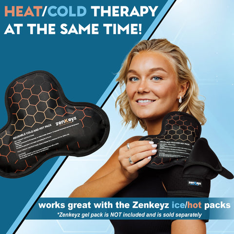 Adjustable Neoprene Shoulder Brace with Ice/Heat Pack Pocket Zenkeyz