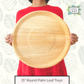 Round, Biodegradable Palm Leaf Party Plates (Bulk) Chic Leaf