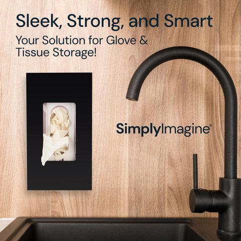 Wall-Mounted Glove Box Holder for Professionals (Black + White) Simply Imagine