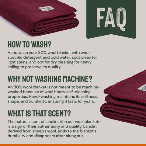 Woolly Mammoth Explorer: Warm Wool Blanket for Camping & Adventure Woolly Mammoth