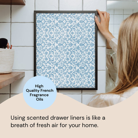 Scented Drawer Paper Liners (6-Pack Non-Adhesive Sheets) Elodie Essentials