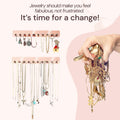 Wall-Mounted Necklace Organizer & Holder (2-Pack) Boxy Concepts