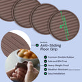 Non Slip Rubber Furniture Pads (Brown & Round) Caster Master