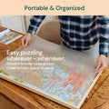 1500-Piece Wooden Puzzle Board with Drawers & Cover PlayVibe