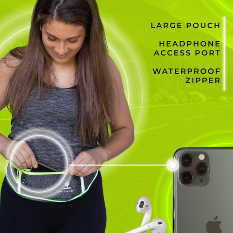 Night-Safety LED Waist Band for Running & Jogging Blue Cactus