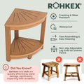 Water-Proof Plastic Corner Shower Stool for Shaving Legs - GoNorth