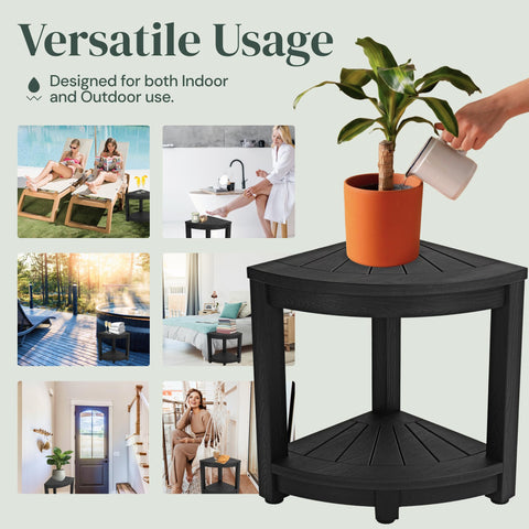 Water-Proof Plastic Corner Shower Stool for Shaving Legs - GoNorth
