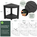 Water-Proof Plastic Corner Shower Stool for Shaving Legs - GoNorth