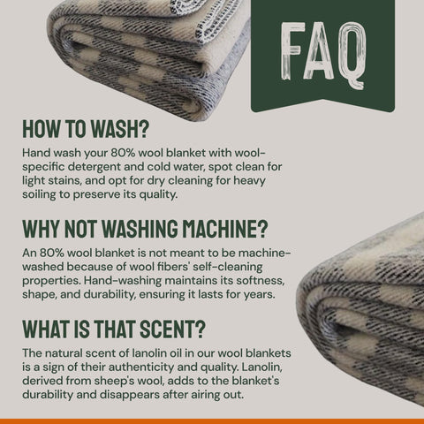 Woolly Mammoth Explorer: Warm Wool Blanket for Camping & Adventure Woolly Mammoth