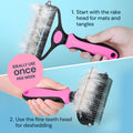 MalsiPree Pet Grooming Brush Tool Matted Pet Hair- Small Malsipree