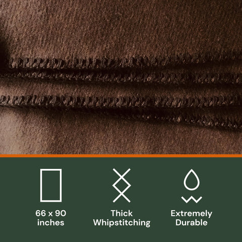 Woolly Mammoth Explorer: Warm Wool Blanket for Camping & Adventure Woolly Mammoth