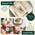 Round, Biodegradable Palm Leaf Party Plates (Bulk) Chic Leaf