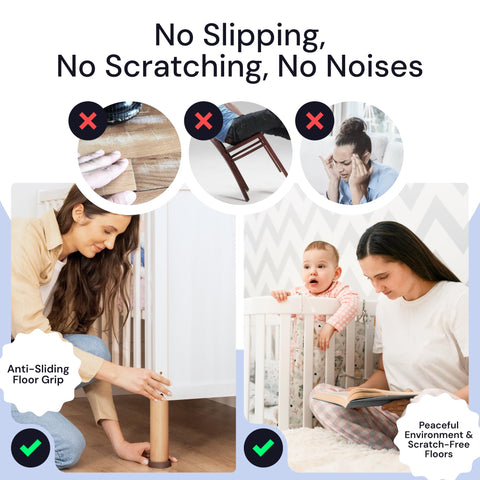 Non Slip Rubber Furniture Pads (Brown & Round) Caster Master