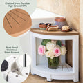 Water-Proof Plastic Corner Shower Stool for Shaving Legs - GoNorth