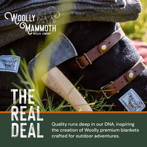 Woolly Mammoth Explorer: Warm Wool Blanket for Camping & Adventure Woolly Mammoth