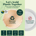 Round, Compostable Palm Leaf Bowls for Parties Chic Leaf
