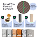 Non Slip Rubber Furniture Pads (Brown & Round) Caster Master