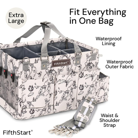 Multi-Purpose Diaper & Cleaning Caddy Organizer Bag Fifth Start