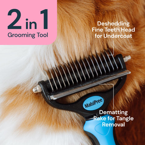 MalsiPree Pet Grooming Brush Tool Matted Pet Hair- Small Malsipree