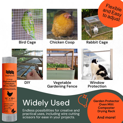 Galvanized Hardware Cloth Roll (Heavy-Duty Wire Mesh) Maporch