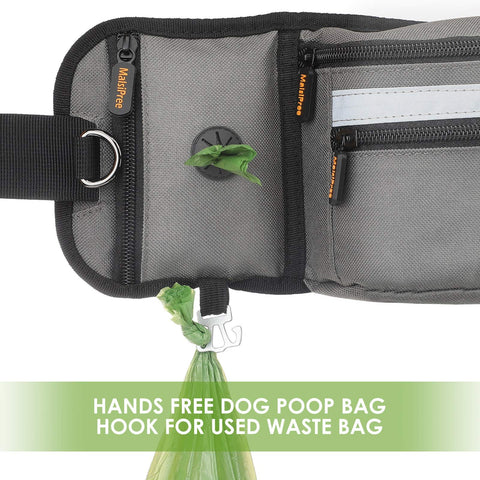 Dog Training Treat Pouch with Water Bottle & Poop Bag Holder Malsipree