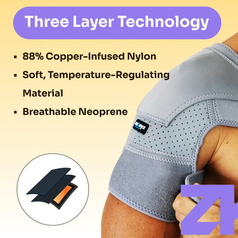 Adjustable Neoprene Shoulder Brace with Ice/Heat Pack Pocket Zenkeyz