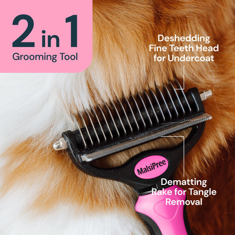 MalsiPree Pet Grooming Brush Tool Matted Pet Hair- Small Malsipree