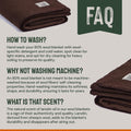 Woolly Mammoth Explorer: Warm Wool Blanket for Camping & Adventure Woolly Mammoth