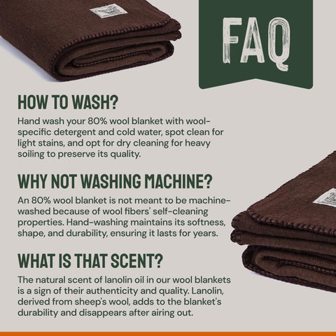 Woolly Mammoth Explorer: Warm Wool Blanket for Camping & Adventure Woolly Mammoth
