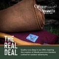 Woolly Mammoth Explorer: Warm Wool Blanket for Camping & Adventure Woolly Mammoth