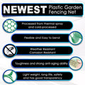 Green Plastic Chicken Wire Fence Roll with Scissors & Gloves MaPorch