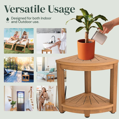 Water-Proof Plastic Corner Shower Stool for Shaving Legs - GoNorth
