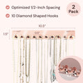 Wall-Mounted Necklace Organizer & Holder (2-Pack) Boxy Concepts