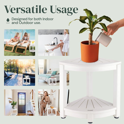 Water-Proof Plastic Corner Shower Stool for Shaving Legs - GoNorth