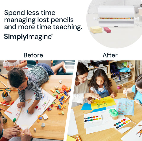 Acrylic Pencil Dispenser with Rotating Knob Simply Imagine