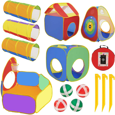 Ball Pit and Tunnel for Kids (7-in-1 Playset) PlayVibe