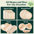 Round, Biodegradable Palm Leaf Party Plates (Bulk) Chic Leaf