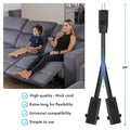 Universal Recliner Power Cord Replacement (2-Pin Adapter) Blue Cactus