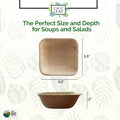 Compostable Palm Leaf Square Bowls for Parties Chic Leaf