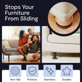 Non Slip Rubber Furniture Pads (Brown & Round) Caster Master