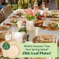 Round, Biodegradable Palm Leaf Party Plates (Bulk) Chic Leaf