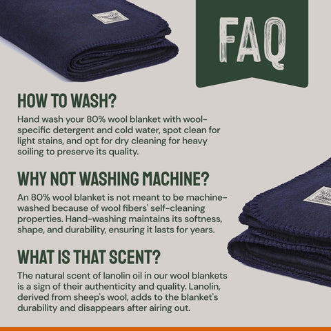 Woolly Mammoth Explorer: Warm Wool Blanket for Camping & Adventure Woolly Mammoth