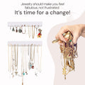 Wall-Mounted Necklace Organizer & Holder (2-Pack) Boxy Concepts