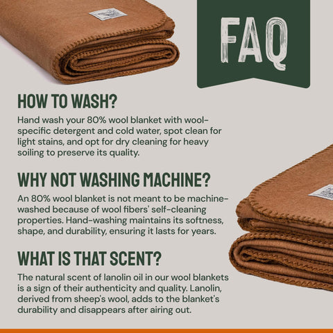 Woolly Mammoth Explorer: Warm Wool Blanket for Camping & Adventure Woolly Mammoth
