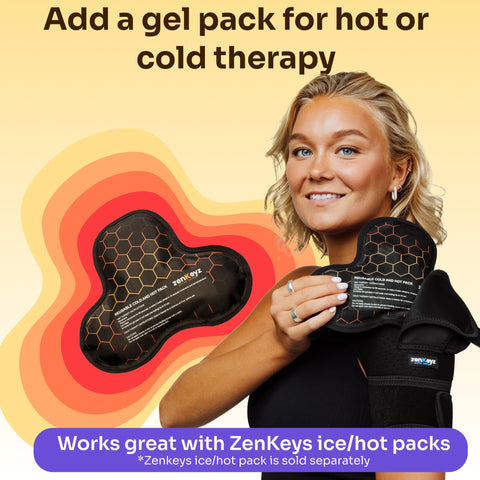 Adjustable Neoprene Shoulder Brace with Ice/Heat Pack Pocket Zenkeyz