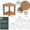 Water-Proof Plastic Corner Shower Stool for Shaving Legs - GoNorth